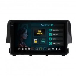 Navigatie 2K Honda Civic X / Sedan (2015-2021) 8GB RAM Android Octacore Slot Sim 4G DSP GPS Wi-FI Carplay Android Auto USB Bluetooth Waze Touchscreen 9.5 Inch