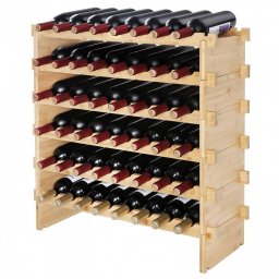 Mobilier interior Raft pentru 48 de sticle de vin, Vivatechnix Modular, 765 x 775 x 250 mm, Lemn bambus