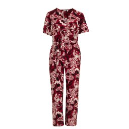 WE Fashion Salopeta maro ruginiu / negru / alb