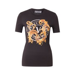 Versace Jeans Couture Tricou portocaliu deschis / negru / alb