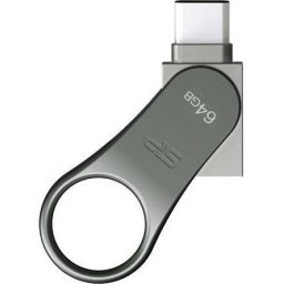 Pendrive Silicon Power 64GB C80, USB 3.0, gri