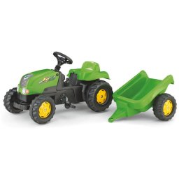 Tractor cu pedale Rolly Kid-X, cu remorca