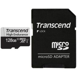 Transcend Card de Memorie 128GB microSD with adapter U1, High Endurance