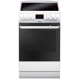 Aragaz Hansa FCCW59209, Plita vitroceramica, 4 zone gatit, Electric, Curatare abur, Grill, Clasa A, 50 cm, Alb