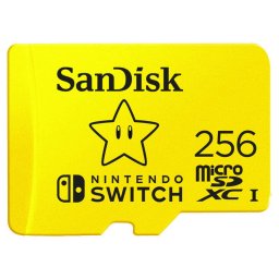 Card de memorie SanDisk micro SDXC pentru Nitendo Switch, 256 GB, U3, Class 10, 100 Mb/s