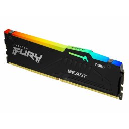 Memorie RAM Kingston FURY Beast RGB, DIMM 8GB DDR5, 5200MHz, CL40, Negru
