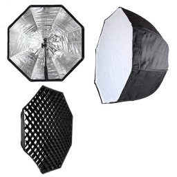 Softbox tip umbrela 80cm si grid