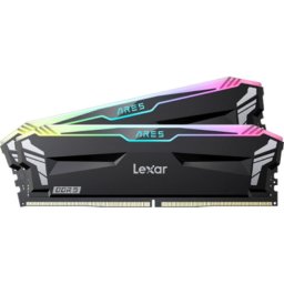 Kit dual memorie RAM Lexar Ares RGB, Capacitate DDR5 32GB (2x 16 GB), Frecventa 7200 MHz, CL 34, Negru