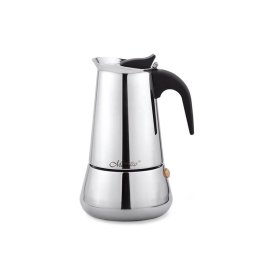 Aparat de cafea pentru 4 cesti, Maestro, Inox, 200ml, Argintiu/Negru