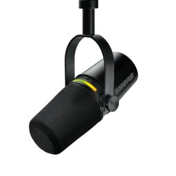 Microfon dinamic Shure MV7+-K-BNDL, unidirectional, negru, cablu XLR, alimentare electrica
