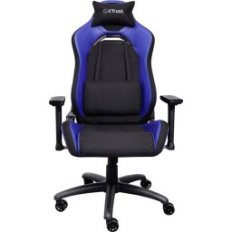 Scaun gaming Trust GXT 714B Ruya Comfortable, ridicare pe gaz clasa 4, adjustabil pe inaltime, greutate maxima suportata 150 kg, negru/albastru