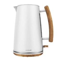 Fierbator de apa Cecotec Thermosense 400, cu maner din lemn, 3000 W, 1.7 L, Alb