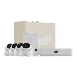 Sistem NVR Ubiquiti UNVR-Instant-Kit, 4 camere G5 Turret Ultra, rezolutie 2K, HDD de 1TB, interfata 1 port GbE RJ45 uplink, 6 porturi GbE PoE RJ45 downlink