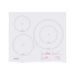 Plita cu inductie incorporabila Cata INSB 6030 WH, 59cm, 3 zone de gatit, Touch control, Alb