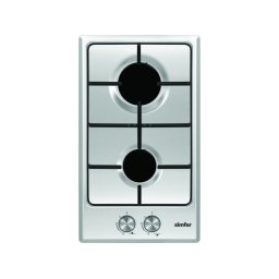 Plita pe gaz incorporabila Simfer H3.200.VGRIM, 2 arzatoare, 30 cm, Inox