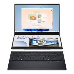 Laptop ASUS Zenbook DUO, Intel Core Ultra 9 285H, 14 inch, RAM 32 GB, SSD 2 TB, Intel Arc 140T, Windows 11 Home, Gri