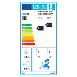 Unitate interioara pentru pompa de caldura aer-apa Hisense AHM-060HCDSAA Hi-Therma, 6 kW, Alb