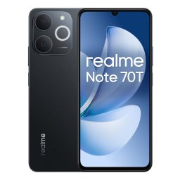 Telefon mobil realme Note 70T, 4G, Dual SIM, 4GB RAM, 64GB, 6.74 inch, 90Hz, 13MP, Baterie 6000mAh, Obsidian negru