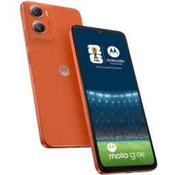 Telefon mobil Motorola G06 Dual SIM, 64GB, 4GB RAM, 4G, 5200 mAh, Portocaliu
