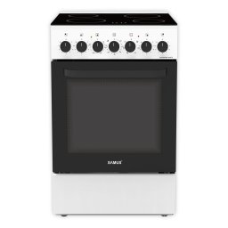 Aragaz Samus SM668VME, Full electric, 4 zone de gatit vitroceramice, Timer mecanic, Termostat reglabil, Capacitate cuptor 60 L, Alb