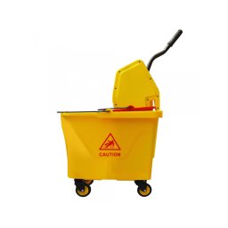 Carucior curatenie Limpio B-46, 35L, 2 galeti, cadru plastic rezistent, galben