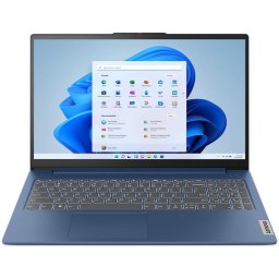 Laptop Lenovo IdeaPad Slim 3 15IRU8, Procesor Intel® U300, Display 15.6" Full HD, IPS, 8GB DDR5 RAM, 128GB UFS, Placa video integrata Intel® UHD Graphics, Windows 11 Home, Abyss Blue
