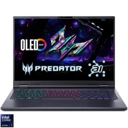 Laptop Acer Predator Helios Neo 14 AI, Intel Core Ultra 7 255H, 14 inch, RAM 32 GB, SSD 1 TB, RTX 5060, Fara OS, Negru