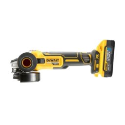 Polizor unghiular (flex) pe acumulator DeWALT DCG405H2T, 18V XR, motor fara perii, 9000 RPM, diametru disc 125 mm, 2x acumulator Li-Ion 5 Ah POWERSTACK, frana electronica, ambreiaj electronic, cutie, incarcator rapid
