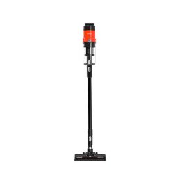 Aspirator vertical Heinner Brightfloor 200 HSVC-MBDB200OR, 200W, 3 viteze, Sistem filtrare multiciclonic, Motor BLDC, Filtru hepa, Perie electrica cu lumini LED, Negru/Rosu