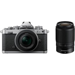 Camera Foto Mirrorles Nikon Z FC, 20.9 MP, 4K, Kit cu Obiectiv 16-50 mm + Obiectiv 50-250 mm, Argintiu