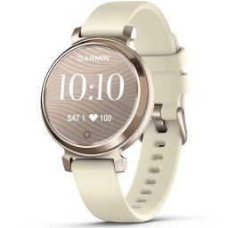 Smarwatch Garmin Lily 2, display 35 mm, Curea silicon, Bluethooth, Android / iOS, Cream Gold/Coconut