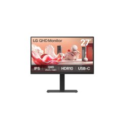 Monitor IPS LED LG 27BA75QB-B, 27", QHD 2560 x 1440, HDMI, DisplayPort, Boxe, Pivot, 100 Hz, 5 ms Negru