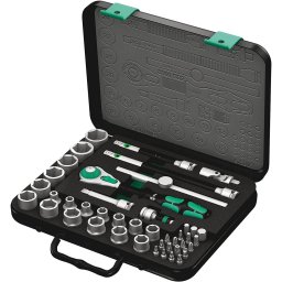Wera Zyklop Speed ratchet set 8100 SB 2, 3/8, 43 pieces, tool set (with pivoting head)