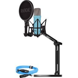 Rode Rode Microphones Microphones NT1 Signature +XLR cable+Desktop Studio Arm, microphone (light blue, bundle)