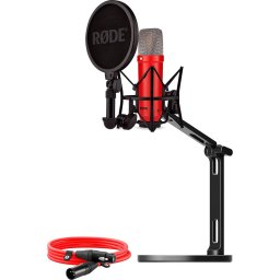 Rode Rode Microphones Microphones NT1 Signature +XLR cable+Desktop Studio Arm, microphone (red, bundle)