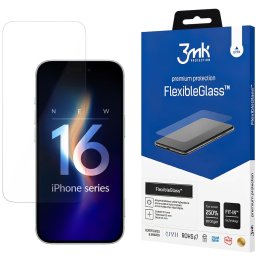 Sticla securizata 3mk FlexibleGlass pentru Apple iPhone 16