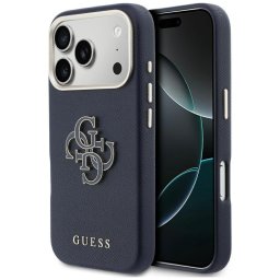 Husa Husa pentru iPhone 17 Pro - Guess Hardcase Resin Logo (GUHCP17L5PS4RGGB) - Blue