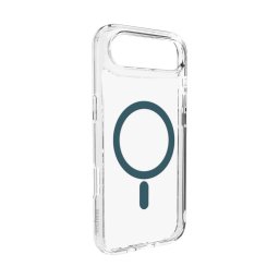 Husa Puro Lite Mag TPU+PC Case Compatible with MagSafe for iPhone 17 Air - Transparent with Turquoise Ring