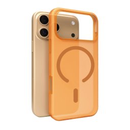 Husa Puro Daylight Magsafe Compatible Silicone Case for iPhone 17 Pro Max - Translucent Orange