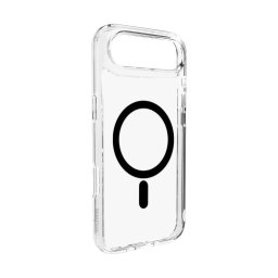 Husa Puro Lite Mag TPU+PC Case Compatible with MagSafe for iPhone 17 Air - Transparent with Black Ring