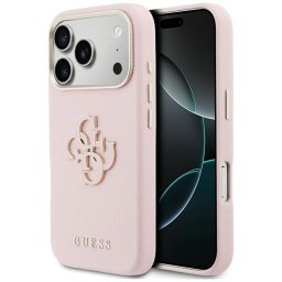 Husa Husa pentru iPhone 17 Pro Max - Guess Hardcase Resin Logo (GUHCP17X5PS4RGGP) - Pink