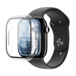 AmazingThing Radix Glass Screen Protector with Case for Apple Watch Series 11 46mm - Clear