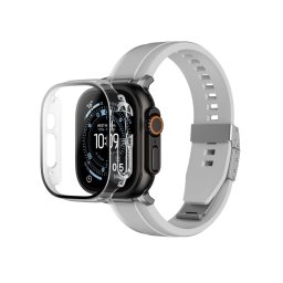 Folie de protecție din sticlă AmazingThing Radix cu carcasă pentru Apple Watch Ultra 3 - 49 mm - transparentă