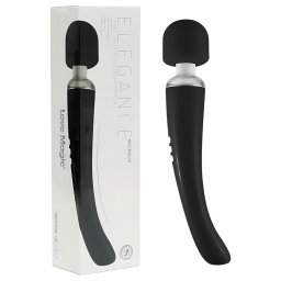 Love Magic Elegance Wand - vibrator masaj reîncărcabil - negru