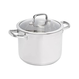 Oală cu capac 24 cm oțel inoxidabil Lamart
