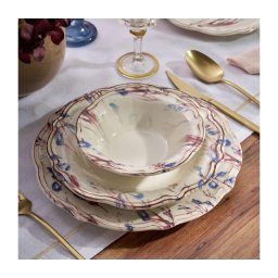Set de masă 24 piese multicolor/porțelan