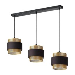 Osram - Candelabru suspendat pe cablu DECOR HORNET 3xE27/10W/230V negru/auriu