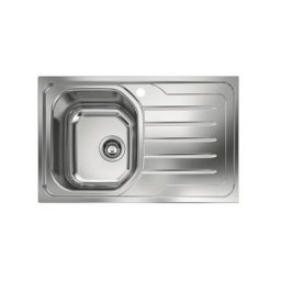 Chiuveta bucatarie Franke OLL 611 pe blat 79x50 cm picurator dreapta inox dekor