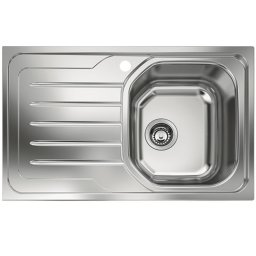 Chiuveta bucatarie Franke OLL 611 pe blat 79x50 cm picurator stanga inox dekor