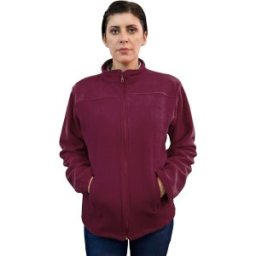 Jacheta Medicala Polar Fleece Joe, Unisex, Tip Tunica, Maneca Lunga, Fermoar, 2 Buzunare, Grena, S